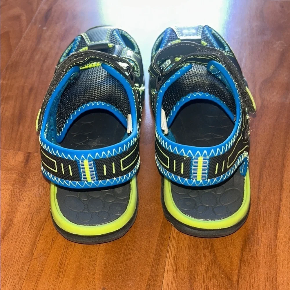 Wonder Nation Black and Neon Green Kids' Sneakers